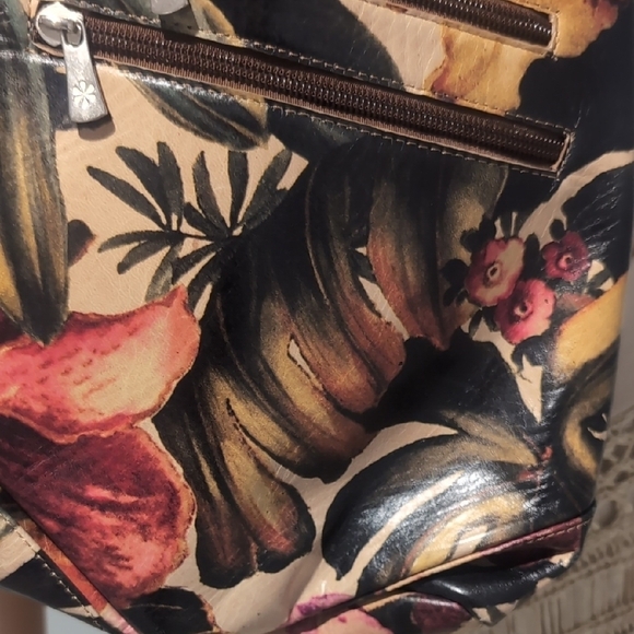 Red and Pink Tropical Print Backpack main image 6